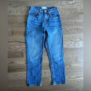 Everlane high rise straight jeans, ankle length